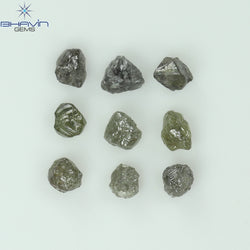 4.08 CT/23 PCS Rough Shape Salt And Pepper Color Natural Diamond I3 Clarity (3.51 MM)