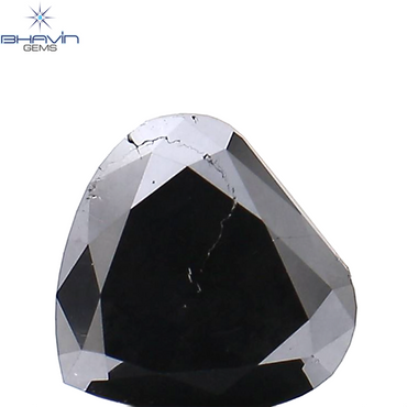 1.46 CT Heart Diamond Enhaced Black Color Clarity Opaque (6.85 MM)