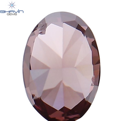 0.22 CT Oval Shape Natural Diamond Enhanced Pink Color VS1 Clarity (4.45 MM)