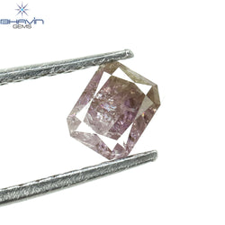 0.46 CT Radiant Shape Natural Diamond Pink Color I3 Clarity (4.67 MM)