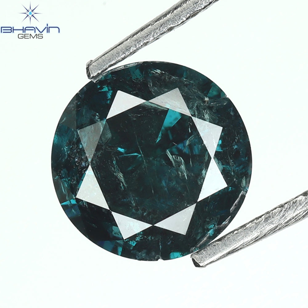 1.09 CT Round Diamond Natural Loose Diamond Blue Color I3 Clarity (6.43 MM)