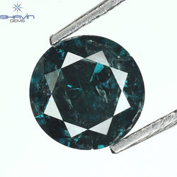 1.09 CT Round Diamond Natural Loose Diamond Blue Color I3 Clarity (6.43 MM)
