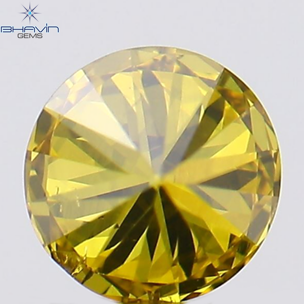 0.18 CT Round Shape Natural Diamond Orange Color VS2 Clarity (3.66 MM)