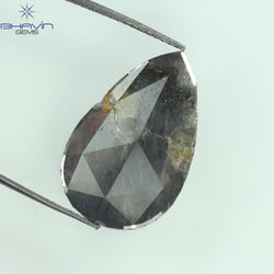 5.69 CT ペア スライス シェイプ ナチュラル ダイヤモンド グレー カラー I3 クラリティ (14.00 MM)