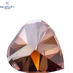 0.26 CT Heart Shape Enhanced Pink Color Natural Loose Diamond SI1 Clarity (3.92 MM)