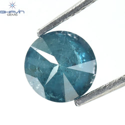 0.71 CT Round Diamond Natural Loose Diamond Blue Color I3 Clarity (5.32 MM)