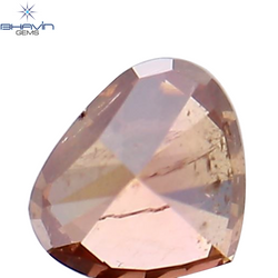 0.27 CT Heart Shape Natural Diamond Enhanced Pink Color I1 Clarity (3.99 MM)