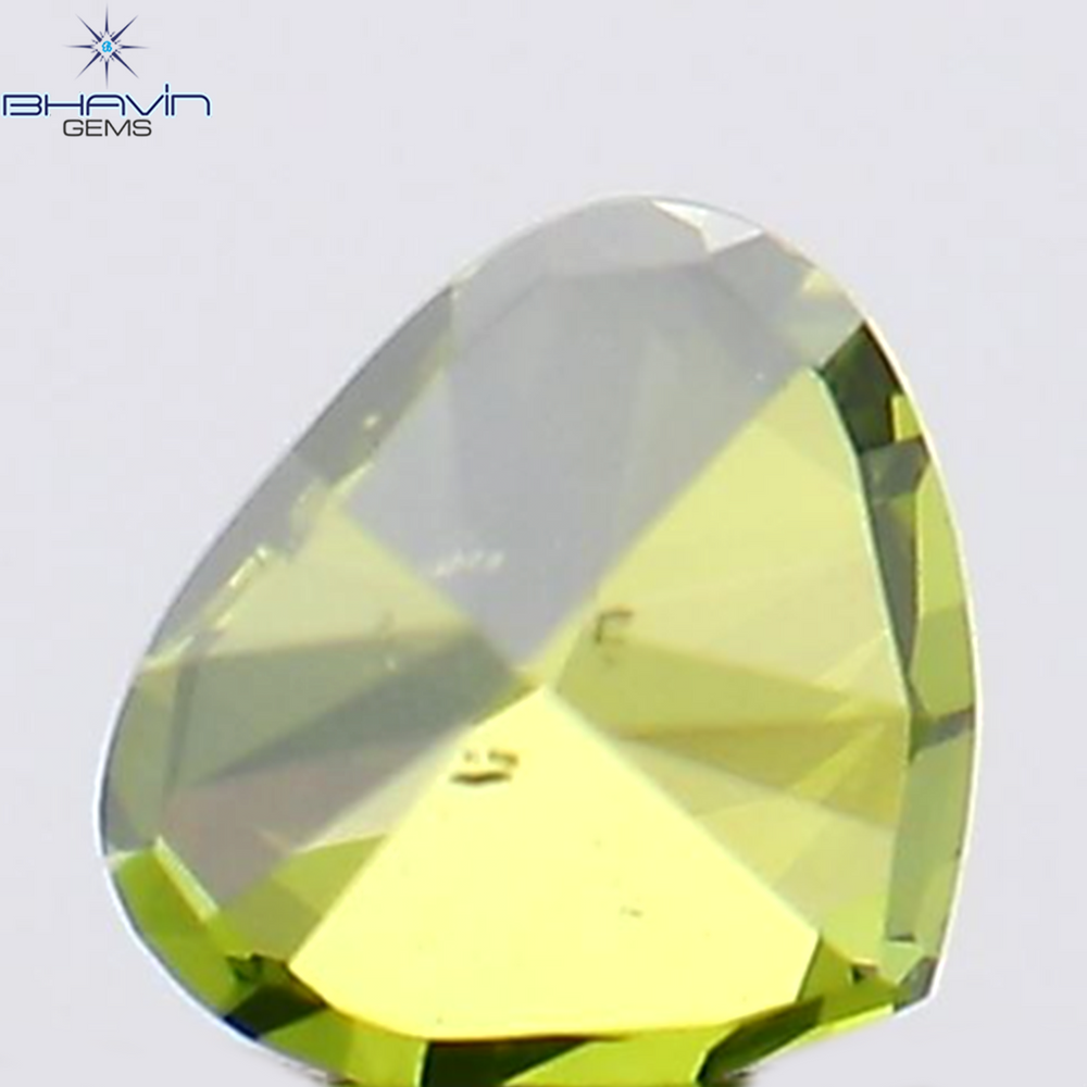 0.30 CT Heart Shape Natural Diamond Green Color SI1 Clarity (3.15 MM)