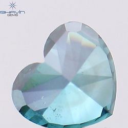 0.50 CT Heart Shape Natural Diamond Blue Color VS2 Clarity (4.80 MM)