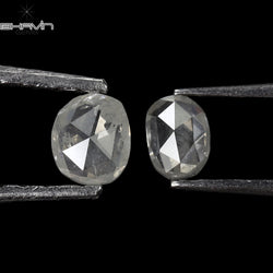 0.22 CT/2 PCS Oval Shape Natural Diamond White Color I3 Clarity (3.40 MM)
