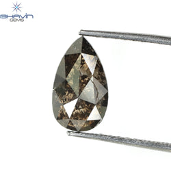 0.39 CT ペアシェイプ ナチュラル ルース ダイヤモンド ソルト アンド ペッパー カラー I3 クラリティ (5.27 MM)