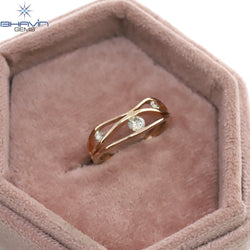 Round Diamond Brown Diamond Natural Diamond Ring Gold Ring Engagement Ring