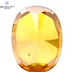 1.03 CT Oval Shape Natural Diamond Orange Yellow Color SI2 Clarity (6.80 MM)