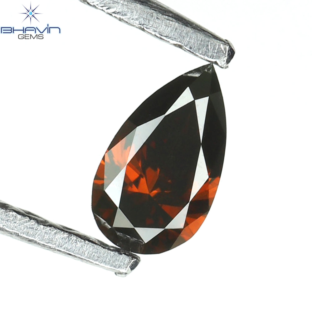 0.11 CT Pear Diamond Cognac Color Clarity VS1 (4.30 MM)