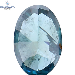 0.30 CT Oval Shape Natural Diamond Blue Color I1 Clarity (5.92 MM)