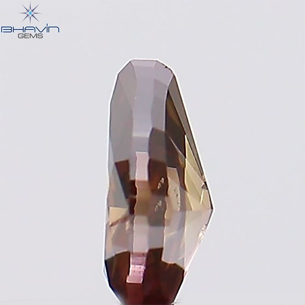 0.20 CT, Pear Diamond, Brown Pink Color, Clarity SI1 (4.33 MM)