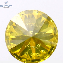 0.31 CT Round Shape Natural Diamond Yellow Color SI2 Clarity (4.32 MM)