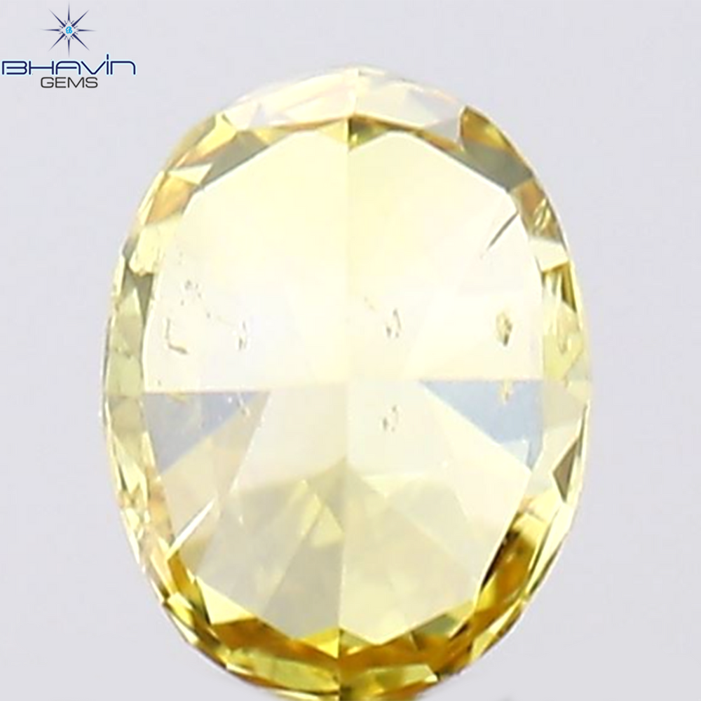 0.11 CT Oval Shape Natural Diamond Orange Yellow Color VS2 Clarity (3.43 MM)