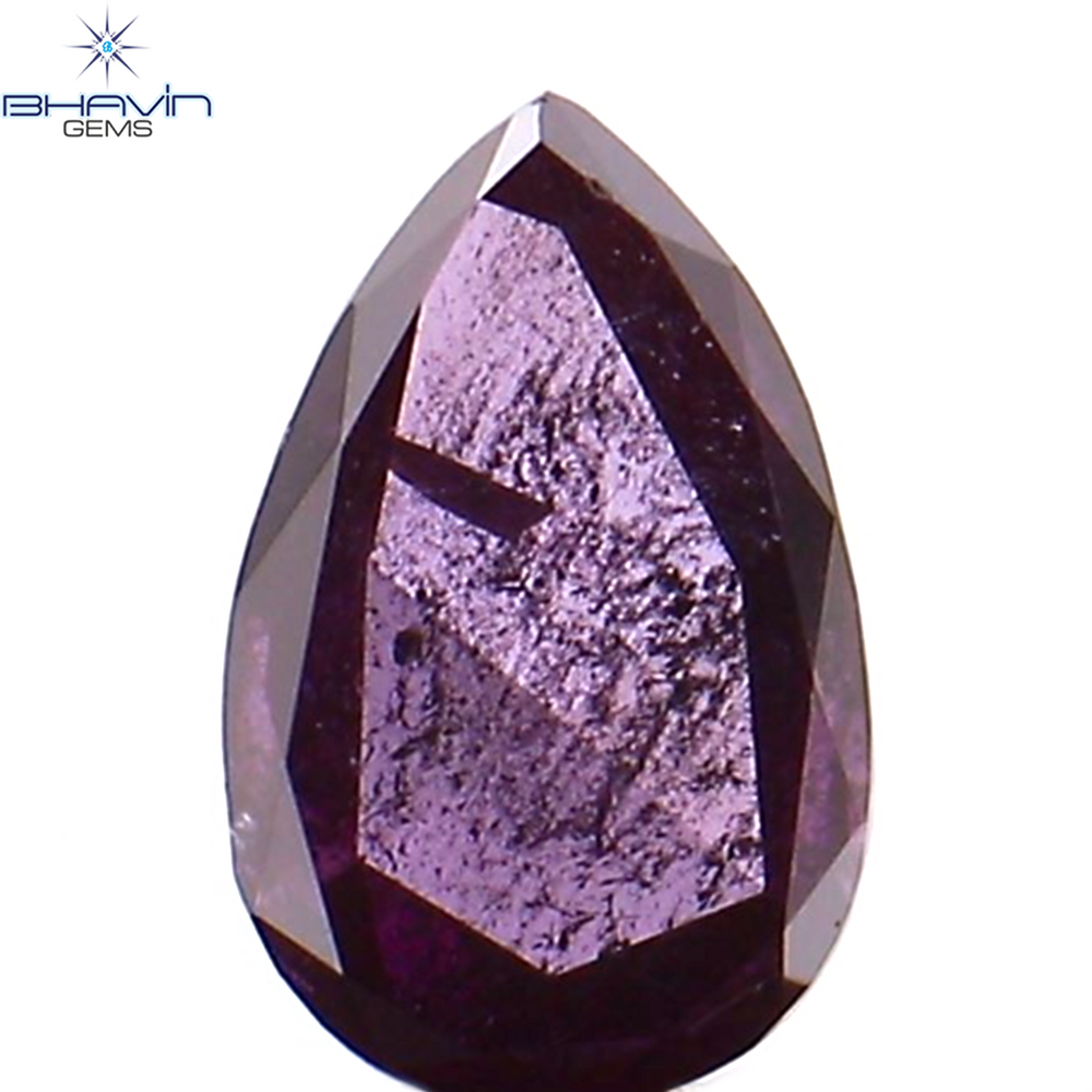 0.16 CT Pear Shape Natural Diamond Pink Color I1 Clarity (4.67 MM)