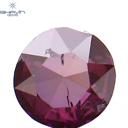 0.13 CT Round Rose Cut Shape Natural Diamond Pink Color SI2 Clarity (3.30 MM)