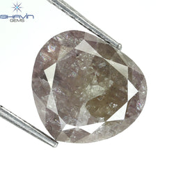 3.84 CT Heart Diamond Pink Color Natural Diamond Clarity I3 (9.00 MM)