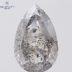 1.13 CT Pear Shape Natural Loose Diamond Salt And Pepper Color I3 Clarity (8.60 MM)