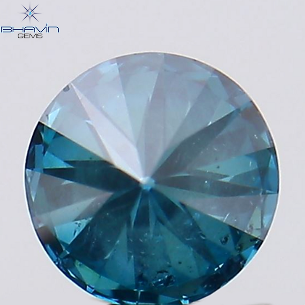 0.24 CT Round Shape Natural Diamond Blue Color SI1 Clarity (3.94 MM)