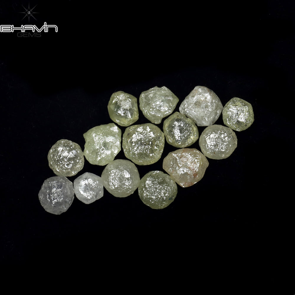 5.93 CT/14 PCS Rough Shape White Color Natural Diamond I3 Clarity (4.43 MM)