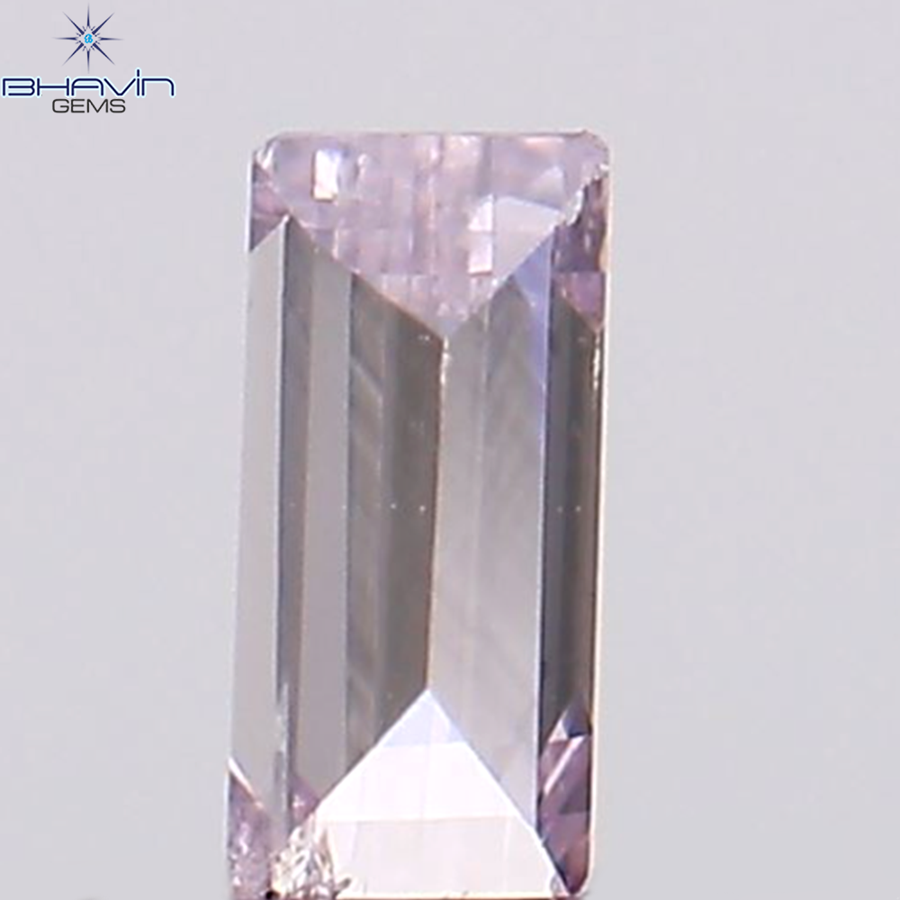 0.05 CT Baguette Shape Natural Diamond Pink Color VS2 Clarity (3.22 MM)