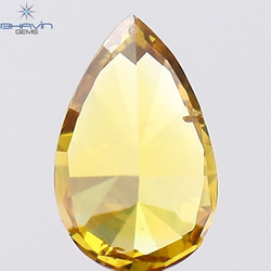 0.21 CT Pear Shape Natural Diamond Orange Color SI1 Clarity (4.85 MM)