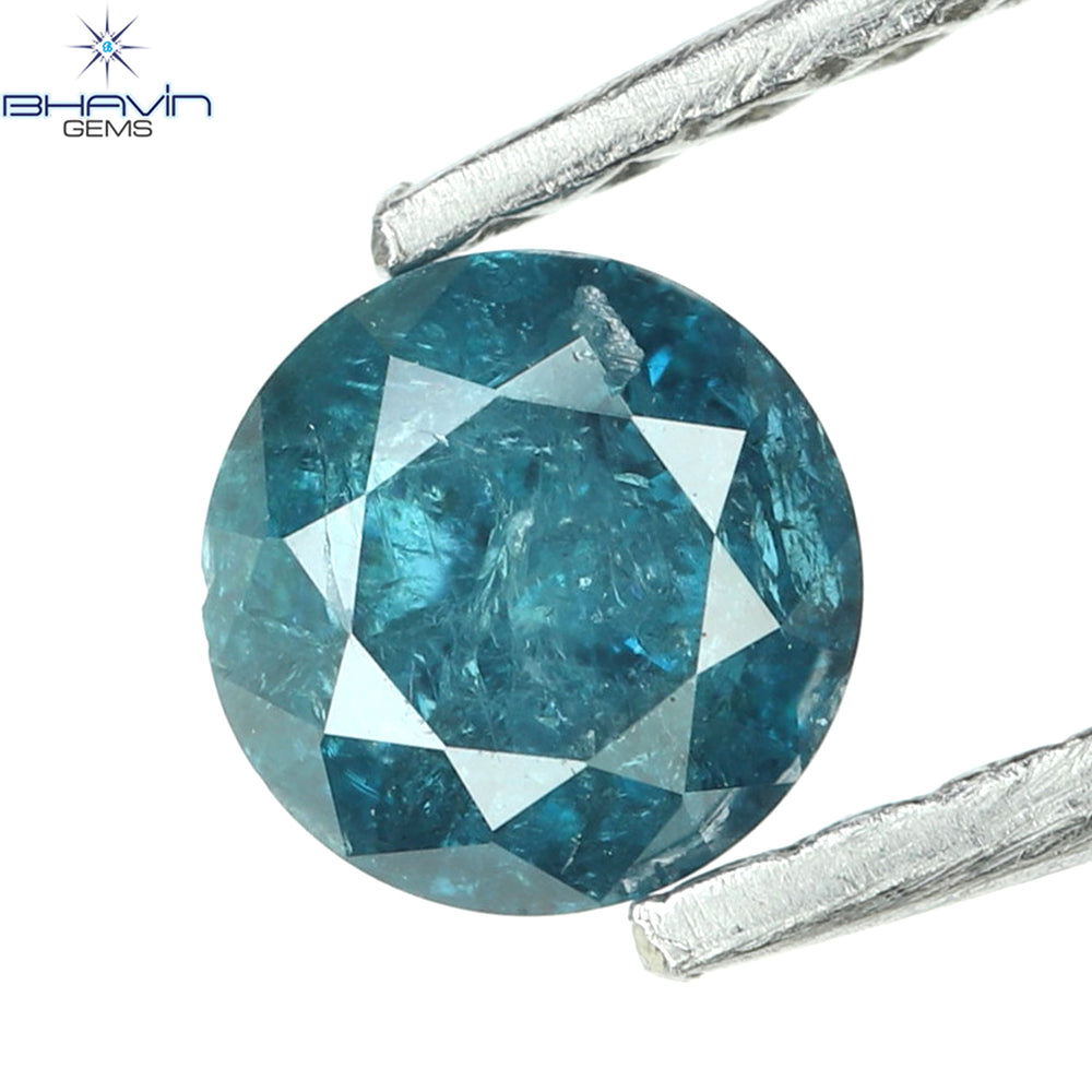 0.30 CT Round Diamond Natural Loose Diamond Blue Color I3 Clarity (4.06 MM)