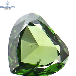 0.12 CT Heart Shape Natural Diamond Green Color SI2 Clarity (3.67 MM)