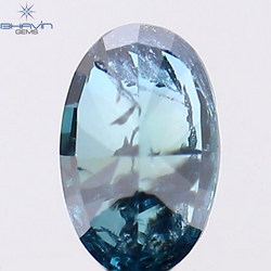 0.18 CT Oval Shape Natural Diamond Blue Color I3 Clarity (4.12 MM)