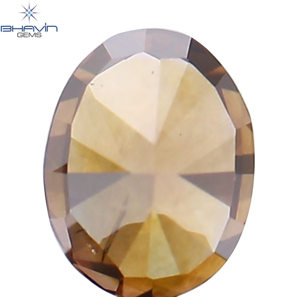0.29 CT Oval Shape Natural Diamond Enhanced Brown Pink Color VS2 Clarity (4.39 MM)