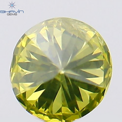 0.12 CT Round Shape Natural Diamond Green Color SI1 Clarity (3.14 MM)
