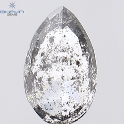 0.69 CT Pear Shape Natural Loose Diamond Salt And Pepper Color I3 Clarity (7.06 MM)
