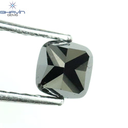 0.46 CT Cushion Shape Natural Diamond Black Color Opaque Clarity (4.20 MM)