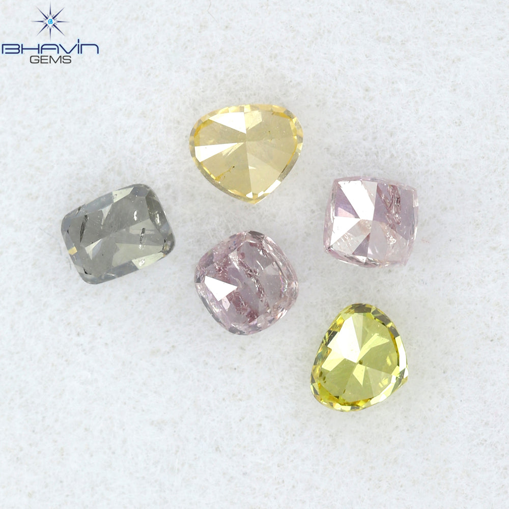 0.54 CT/5 Pcs Mix Shape Natural Diamond Mix Color SI2 Clarity (2.70 MM)