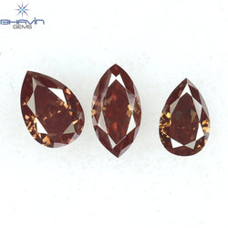 0.20 CT/3 Pcs Mix Shape Natural Diamond Pink Color VS2 Clarity (3.63 MM)