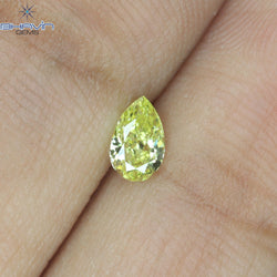 0.29 CT Pear Shape Natural Diamond Yellow Color VS1 Clarity (5.18 MM)