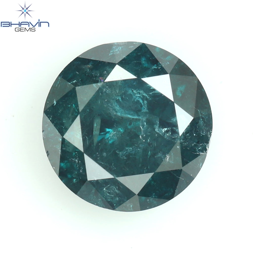 0.55 CT Round Diamond Natural Diamond Blue Color I3 Clarity (5.04 MM)