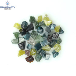 8.81 CT/42 PCS Mix Color Rough Diamond Natural loose Diamond I3 Clarity (3.38 MM)