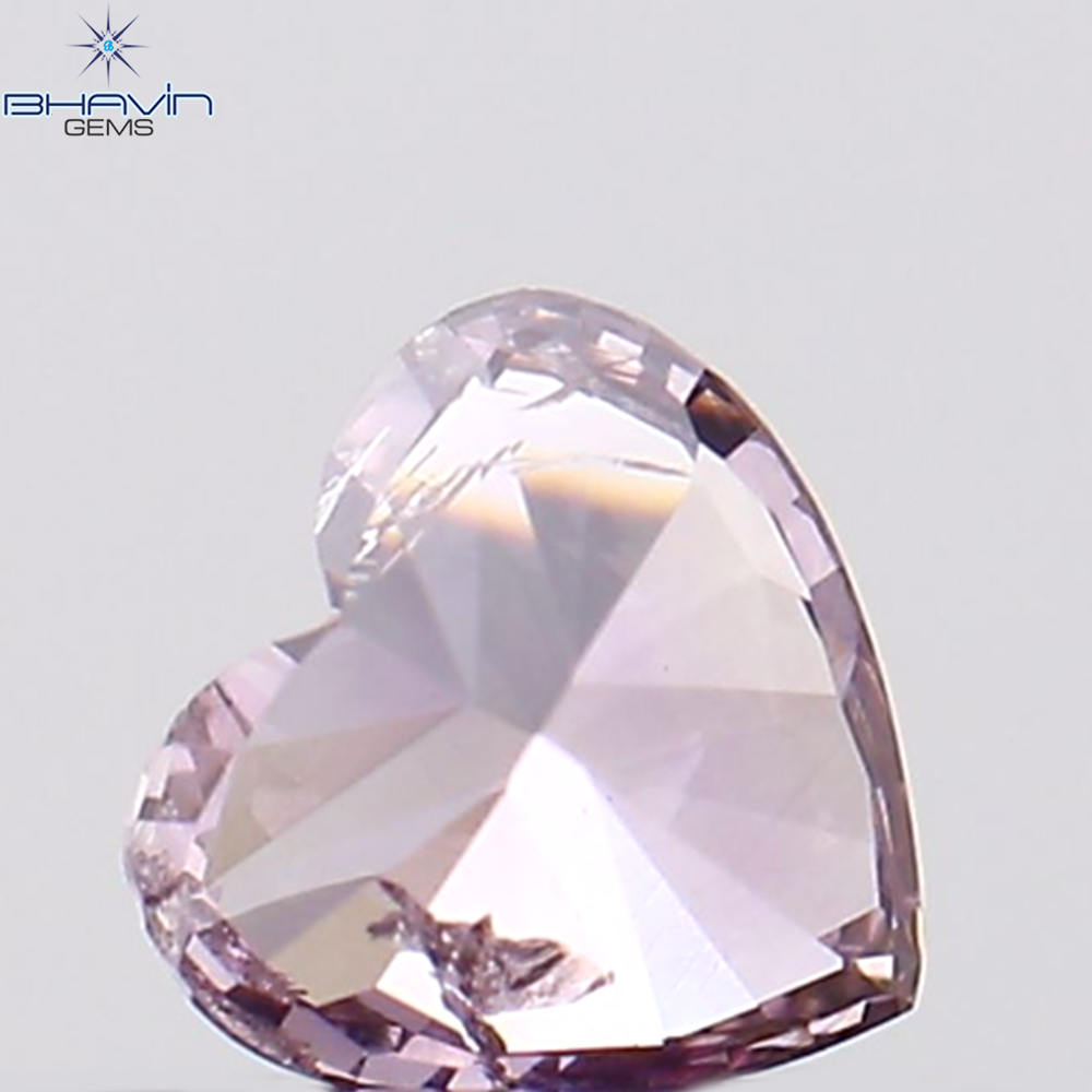 0.21 CT Heart Shape Natural Diamond Pink Color SI2 Clarity (3.88 MM)