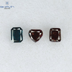 0.33 CT/3 Pcs Mix Shape Natural Diamond Mix Color SI1 Clarity (3.19 MM)