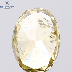 0.39 CT Oval Shape Natural Diamond Orange Color I1 Clarity (5.19 MM)