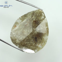 16.12 CT Slice Shape Natural Diamond Salt And Pepper Color I3 Clarity (29.51 MM)