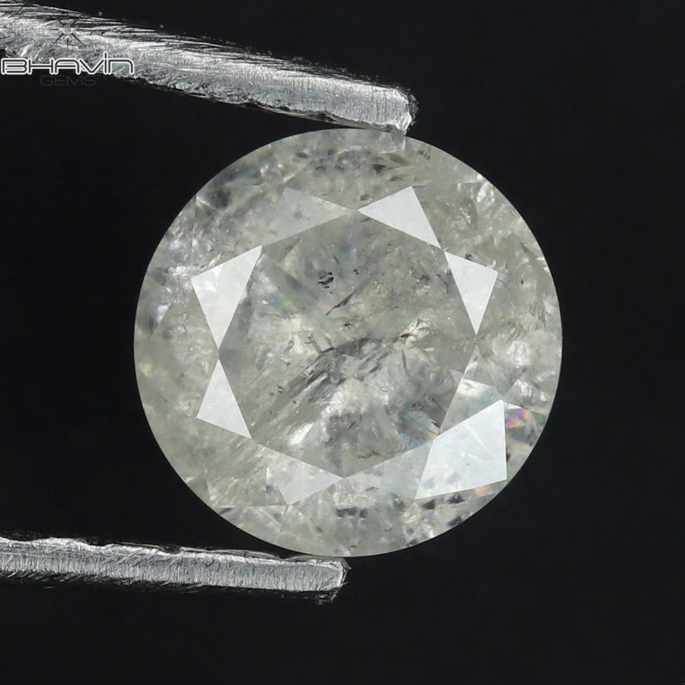 0.53 CT Round Shape Natural Diamond White Color I3 Clarity (5.15 MM)