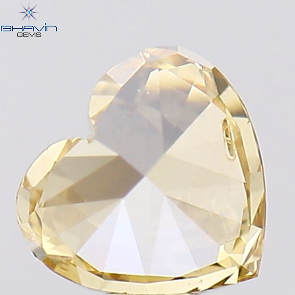 0.18 CT Heart Shape Natural Diamond Orange Color VS2 Clarity (3.65 MM)