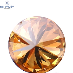 0.24 CT Round Shape Natural Diamond Pink Brown Color SI1 Clarity (3.94 MM)