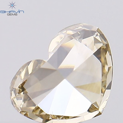 0.33 CT Heart Shape Natural Diamond Brown Color SI1 Clarity (4.76 MM)